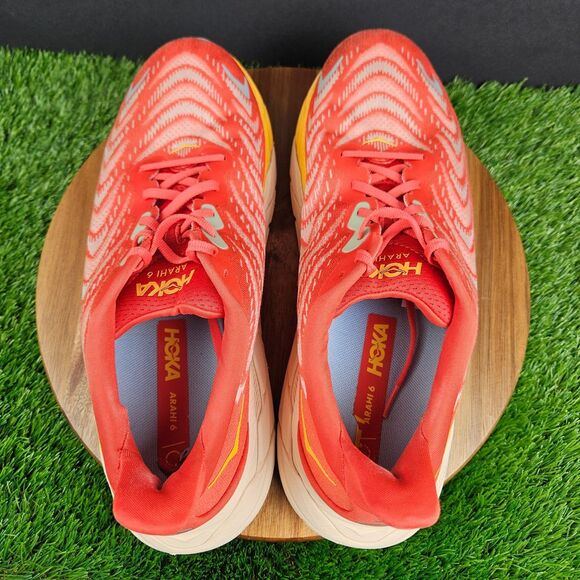 Hoka One One Arahi 6 Mens Size 11.5 D Fiesta Amber Yellow Gym Shoes Sneakers main image 12